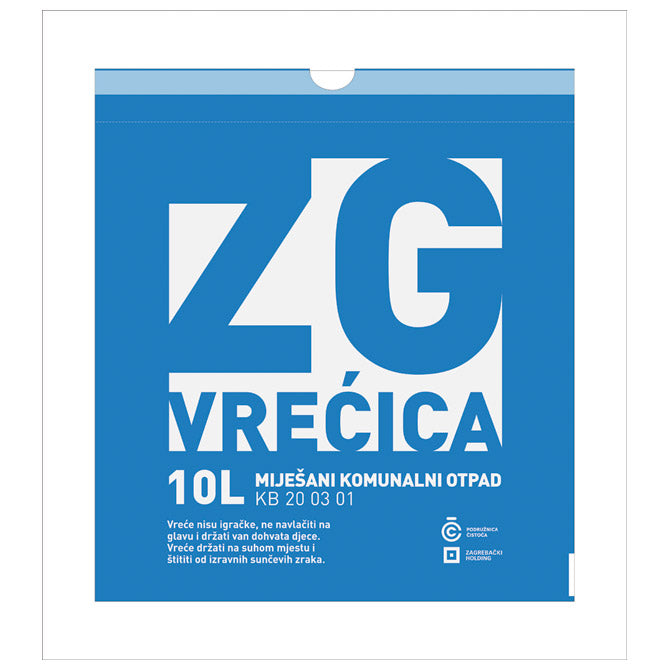 VREĆICA ZG ZA MIJEŠANI KOMUNALNI OTPAD 10L PK10