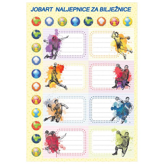 ŠOLSKE NALEPKE 8/1X5 ŠPORT 60535 SORTIRANO