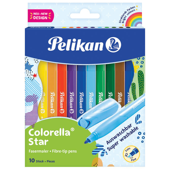 FLOMASTER ŠKOLSKI  10BOJA COLORELLA STAR PELIKAN 822299 BLISTER