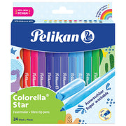 PELIKAN 822312 BARVNI FLOMASTER ZA ŠOLO COLORELLA STAR 24 BARV V MEMBRANI