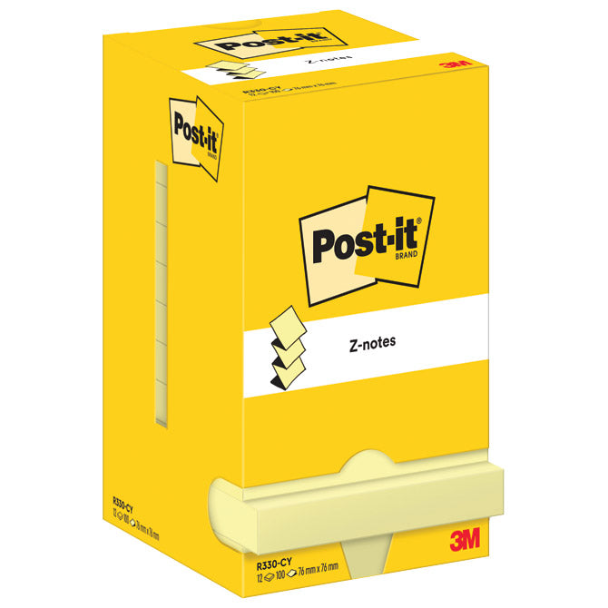 BLOK SAMOLJEPLJIV "Z" 76X76MM 10X100L POST-IT 3M.R330 ŽUTI