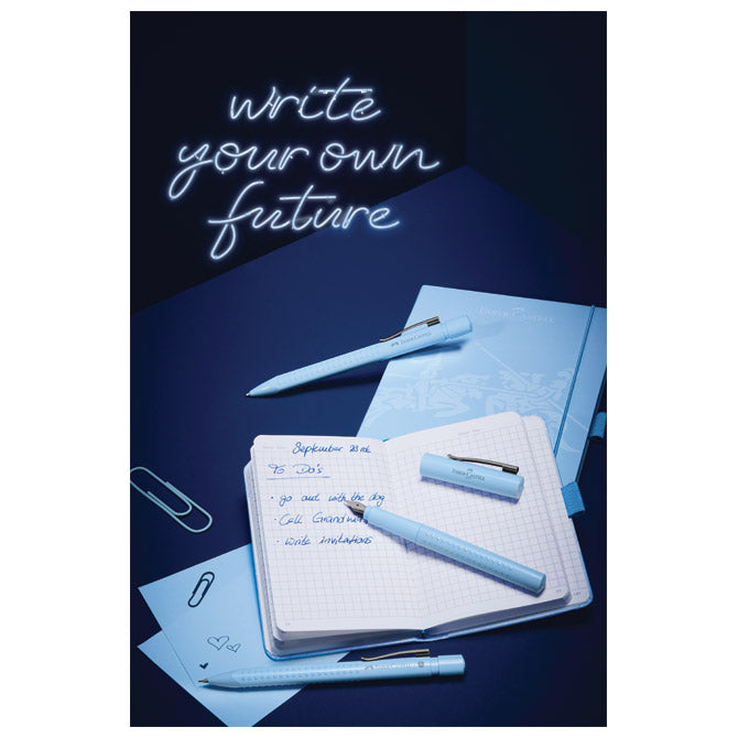 NOTES 14,5X21CM KARO 96L 100G S GUMICOM FABER CASTELL 10 244 358 SKY BLUE