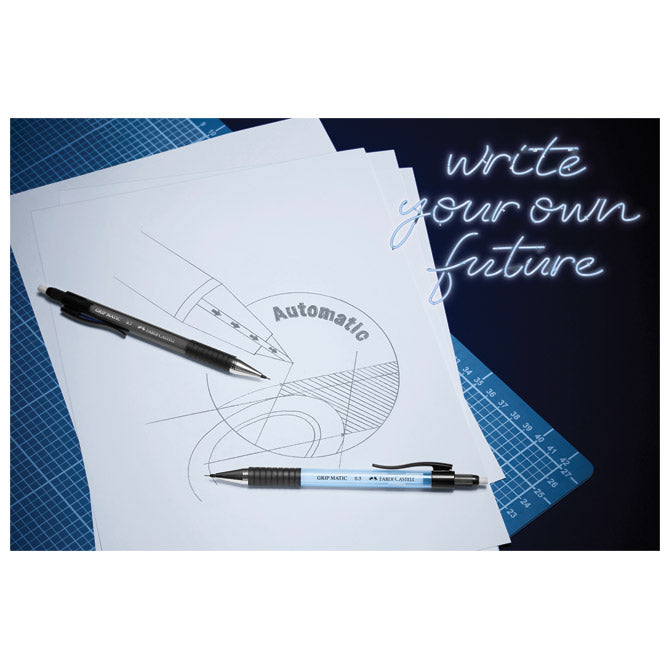 OLOVKA TEHNIČKA 0,5 MM GRIP MATIC 1375 PLUS MINE FABER CASTELL 137597 SKY BLUE BLISTER