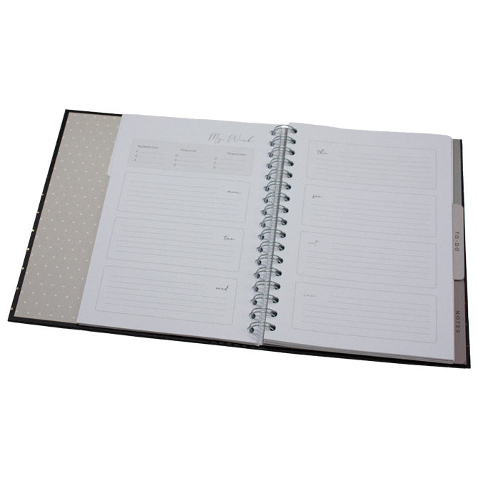 ORGANIZER 18X23CM 108L SPIRALNI S GUMICOM DOTS 1 MARKER CRNI 1802