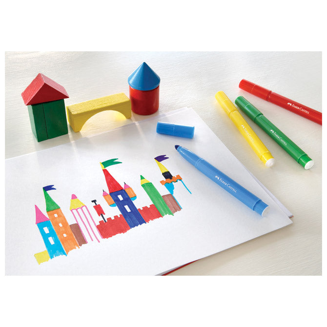 FLOMASTER ŠKOLSKI  12BOJA JUMBO KRATKI FABER CASTELL 154311 BLISTER