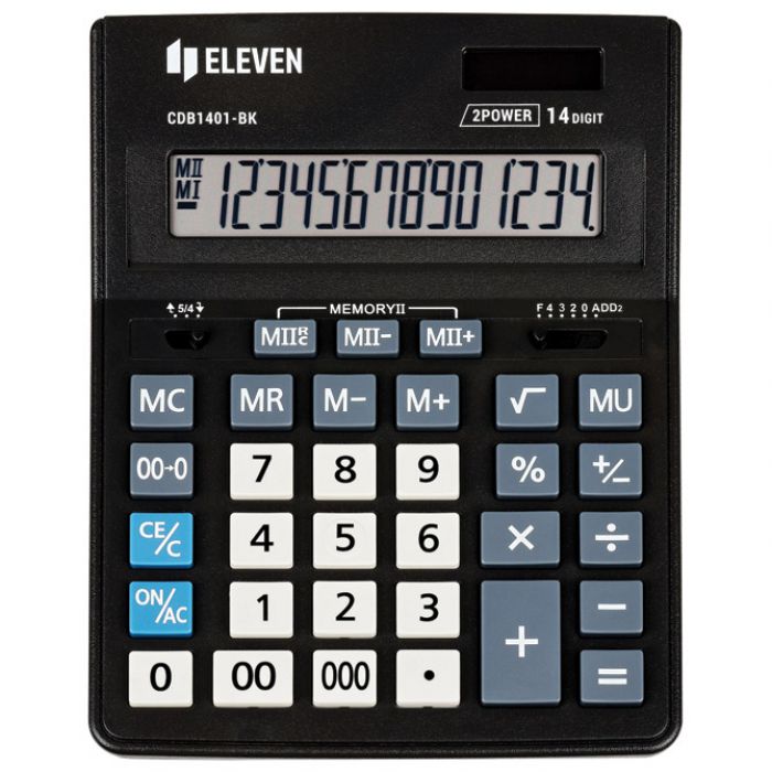 KALKULATOR KOMERCIJALNI 14MJESTA ELEVEN CDB-1401 BK CRNI
