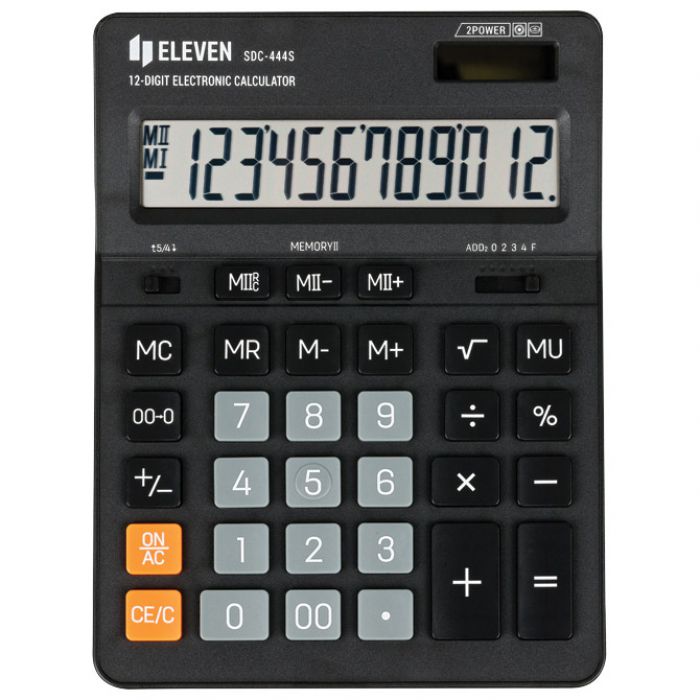 KALKULATOR KOMERCIJALNI 12MJESTA ELEVEN SDC-444S CRNI