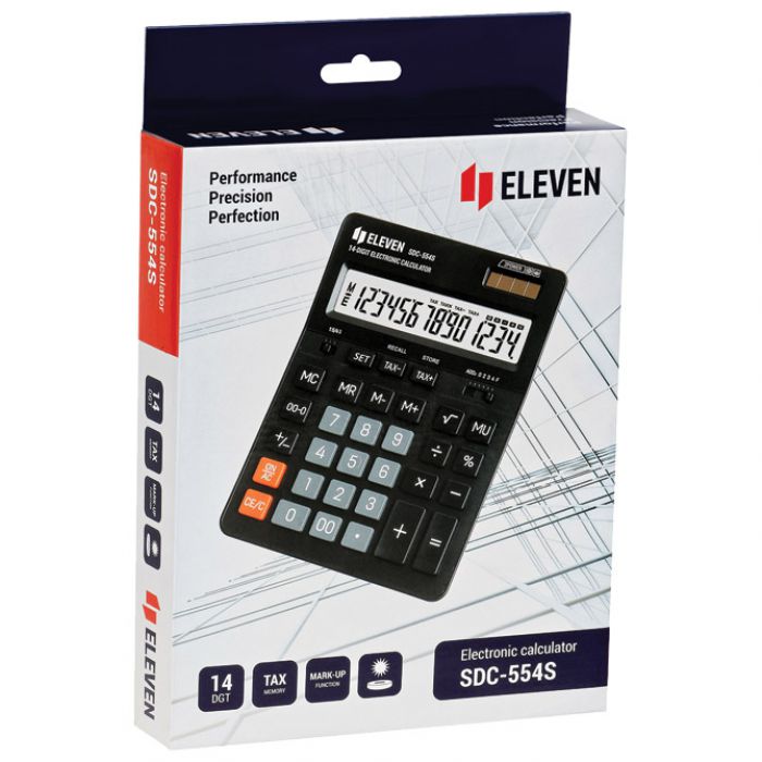 KALKULATOR KOMERCIJALNI 14MJESTA ELEVEN SDC-554S CRNI