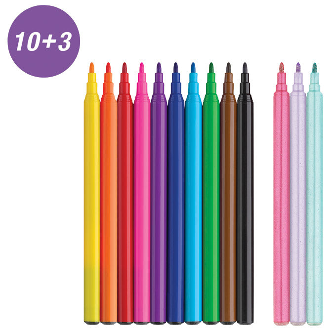 FLOMASTER ŠKOLSKI  10 PLUS 3BOJE UNICORN FABER CASTELL 554213 BLISTER