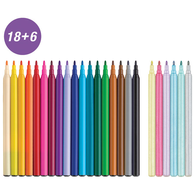 FLOMASTER ŠKOLSKI  18 PLUS 6BOJA UNICORN FABER CASTELL 554221 BLISTER