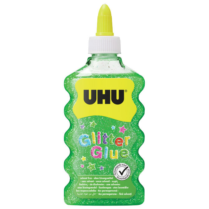 LEPILO GLITTER GLUE 177ML UHU ZELENO