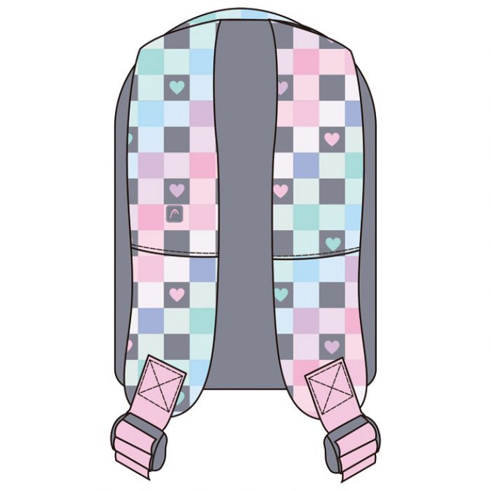 RUKSAK ŠKOLSKI-NOTEBOOK ANATOMSKI CHECKERED HEARTS HEAD 502024107