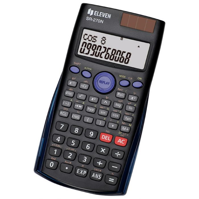 KALKULATOR TEHNIČKI 10 PLUS 2MJESTA 240 FUNKCIJA ELEVEN SR-270N CRNI