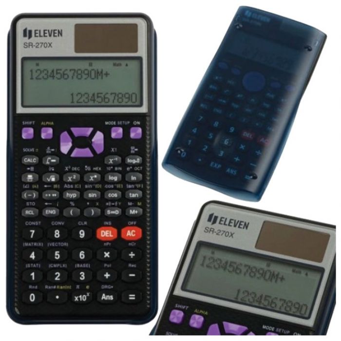 KALKULATOR TEHNIČKI 10 PLUS 2MJESTA 417 FUNKCIJA ELEVEN SR-270X CRNI