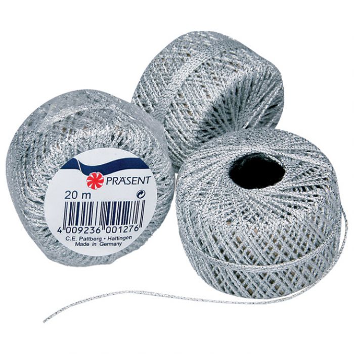 ŠPAGA UKRASNA METALIK FI-2 MM/20M PRASENT 127-631 SREBRNA