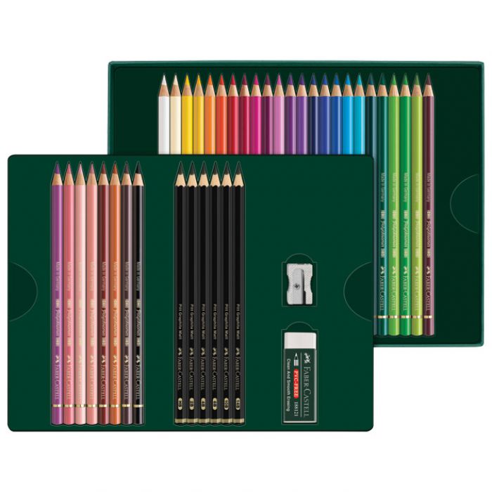 SET POLYCHROMOS & PITT GRAPHITE MATT PK40 FABER CASTELL 210053