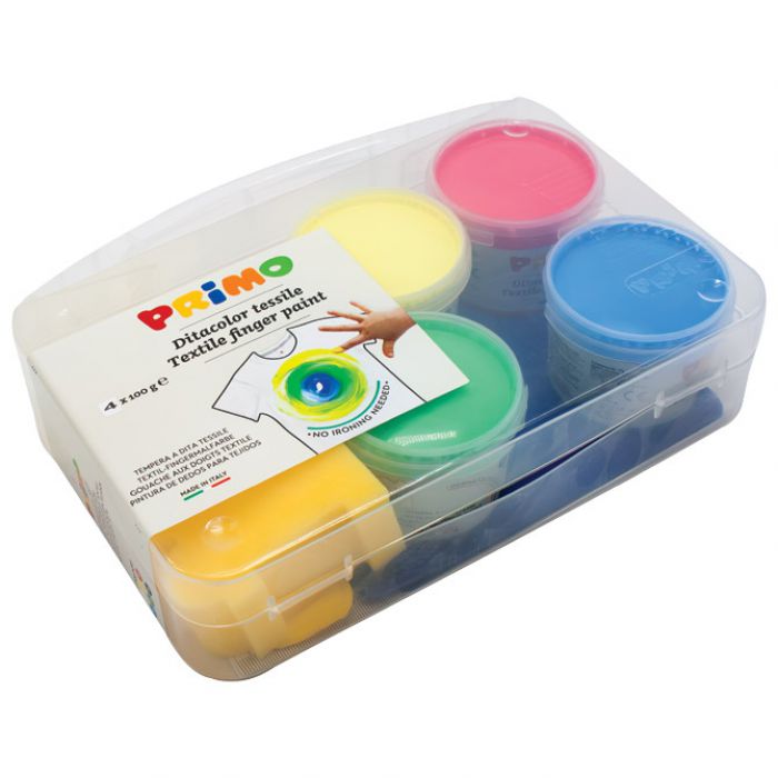 BOJA TEMPERA ZA RUKE 100G U ČAŠI 4BOJE ZA TEKSTIL PLUS PRIBOR PRIMO 228TXD100 * DO ISTEKA ZALIHA
