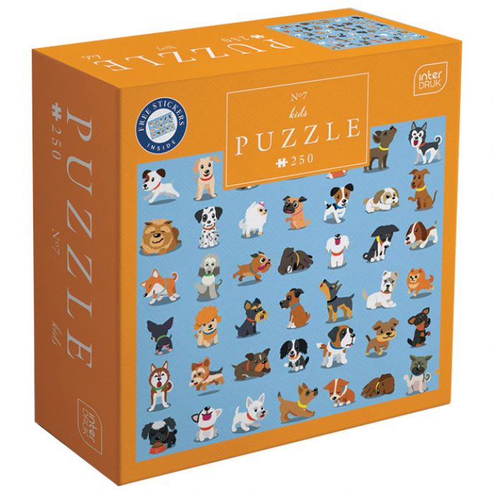 PUZZLE 250 KOM KIDS 7 DOGS INTERDRUK