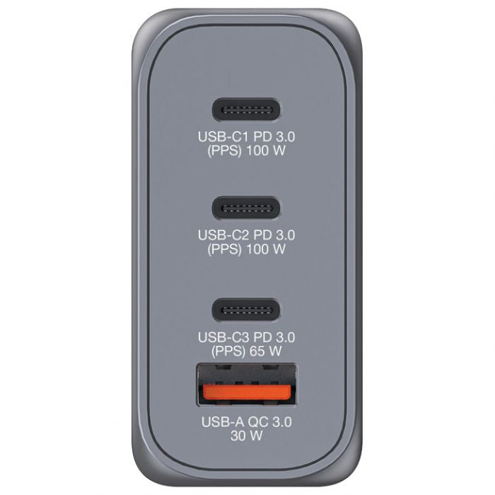 PUNJAČ ZA MOBILNE UREĐAJE ZIDNI 2XUSB-C/PD 100W/1XUSB-A QC 3.0 (EU/UK/US)  VERBATIM 32202