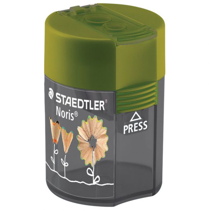 ŠILJILO METALNO S PVC KUTIJOM 2RUPE "FLOWERS" STAEDTLER 512 004 ZELENO/SIVO