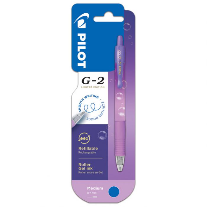 ROLER GEL GRIP 0,7 MM G2 BUBBLE PILOT BLG27TRB-PUG-L (PLAVI ISPIS) LJUBIČASTI BLISTER
