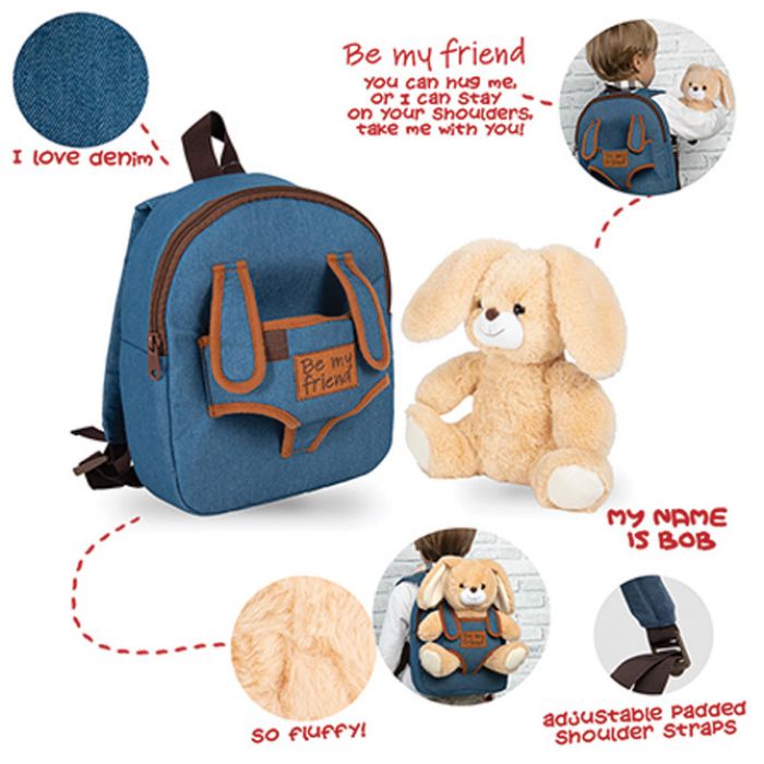 RUKSAK MINI S ODVOJIVIM PLIŠANCEM BOB BUNNY PERLETTI 13035