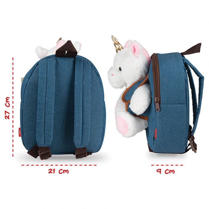 RUKSAK MINI S ODVOJIVIM PLIŠANCEM TIARA UNICORN PERLETTI 13037