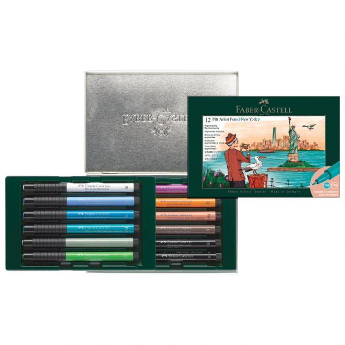 SET PITT ARTIST PEN PK12 NEW YORK FABER CASTELL 267135 SORTIRANO