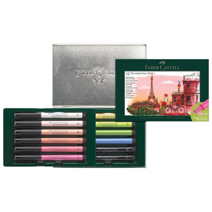 SET PITT ARTIST PEN PK12 PARIS FABER CASTELL 267136 SORTIRANO
