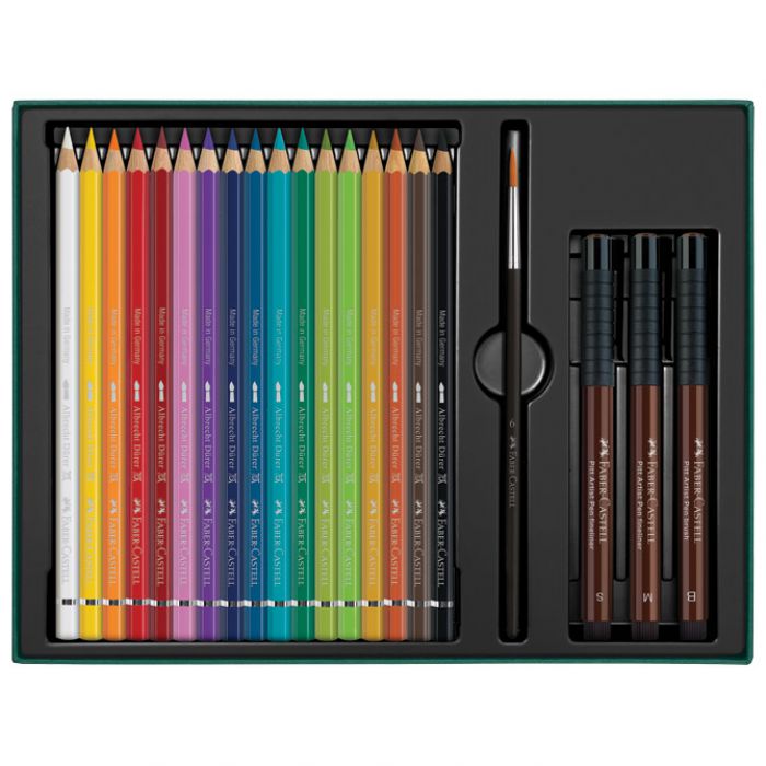SET ALBRECHT DÜRER & PITT ARTIST PEN PK21 FABER CASTELL 217552 SORTIRANO