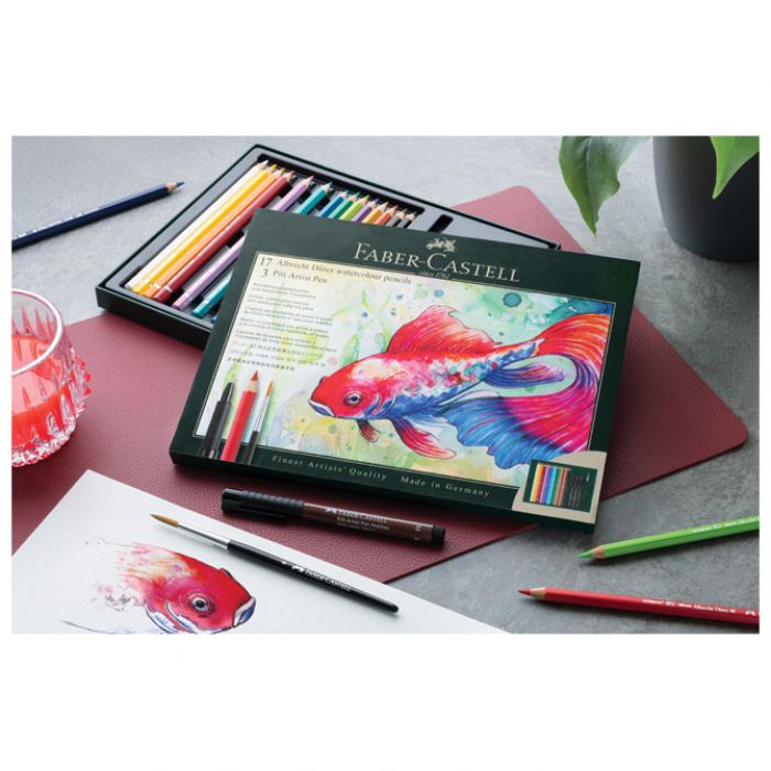 SET ALBRECHT DÜRER & PITT ARTIST PEN PK21 FABER CASTELL 217552 SORTIRANO