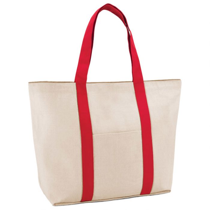 TORBA PLATNENA STRICKER VILLE 92824105 NATUR/CRVENA