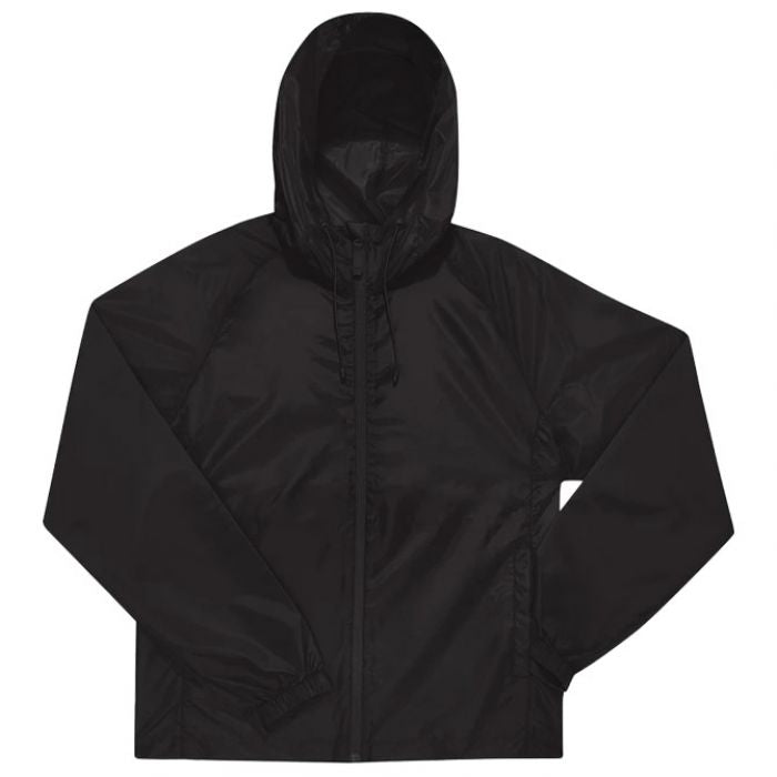 VJETROVKA S KAPULJAČOM ZIP UNISEX B&C # RESET LINED WINDBREAKER CRNA 2XL