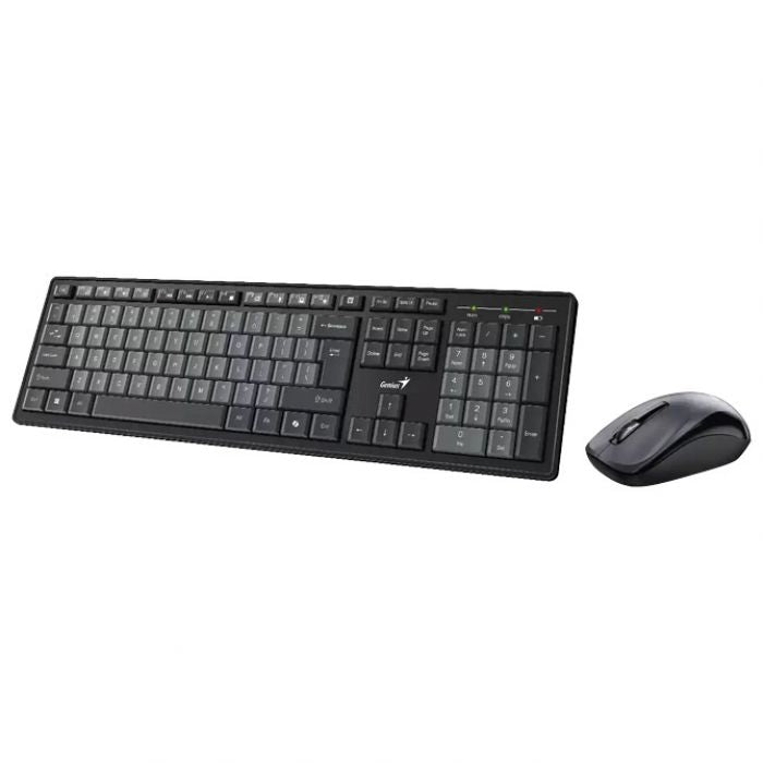 TIPKOVNICA  PLUS  MIŠ BEŽIČNI KM-8200 GENIUS CRNO/SIVA