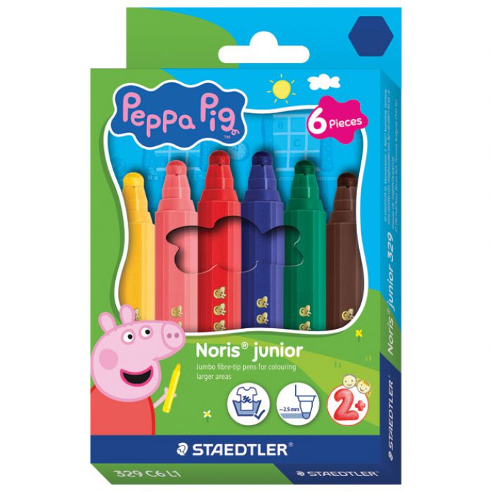 FLOMASTER ŠKOLSKI 6BOJA JUMBO NORIS JUNIOR PEPPA PIG STAEDTLER 329 C6 L1