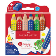 BOJE DRVENE 6BOJA JUMBO XXL GRIPPY 3U1 PLUS ŠILJILO FABER CASTELL 110635 BLISTER