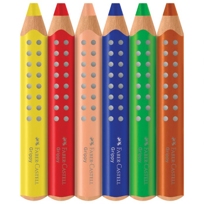 BOJE DRVENE 6BOJA JUMBO XXL GRIPPY 3U1 PLUS ŠILJILO FABER CASTELL 110635 BLISTER