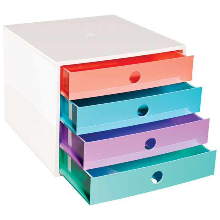 KUTIJA S 4 LADICE CANDY TIDY EXACOMPTA 227707D BIJELA-SORT