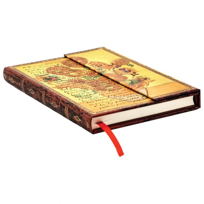 NOTES 12,5X18 CM-MIDI CRTE  72 L MAGNET VAN GOGH, SUNFLOWERS PAPERBLANKS  PB1520-9
