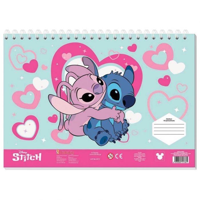 BLOK RISAĆI 40LIS. PLUS  ŠABLONA I NALJEPNICE STITCH DIAKAKIS 000564983