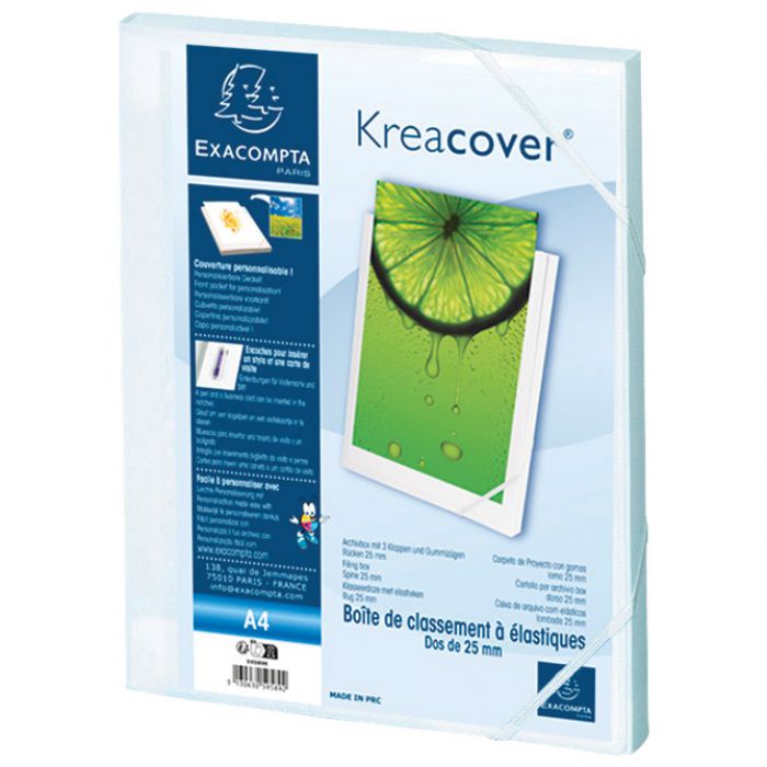 MAPA S GUMICOM HRBAT-25 MM A4 PP KREACOVER EXACOMPTA 59589E BIJELA