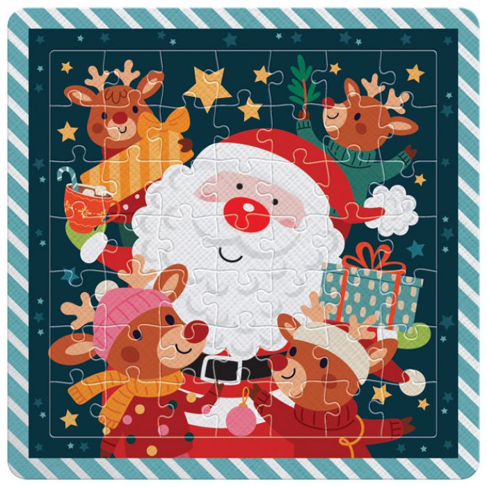 PUZZLE 49 KOM U OKVIRU CHRISTMAS "SANTA & FRIENDS" INTERDRUK
