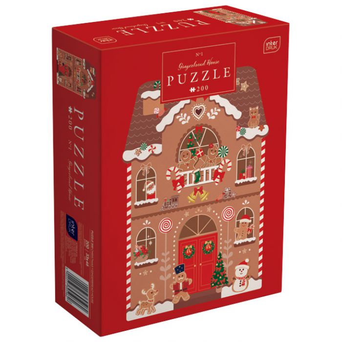 PUZZLE 200 KOM CHRISTMAS "GINGERBREAD HOUSE" INTERDRUK