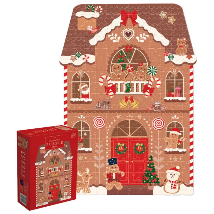 PUZZLE 200 KOM CHRISTMAS "GINGERBREAD HOUSE" INTERDRUK