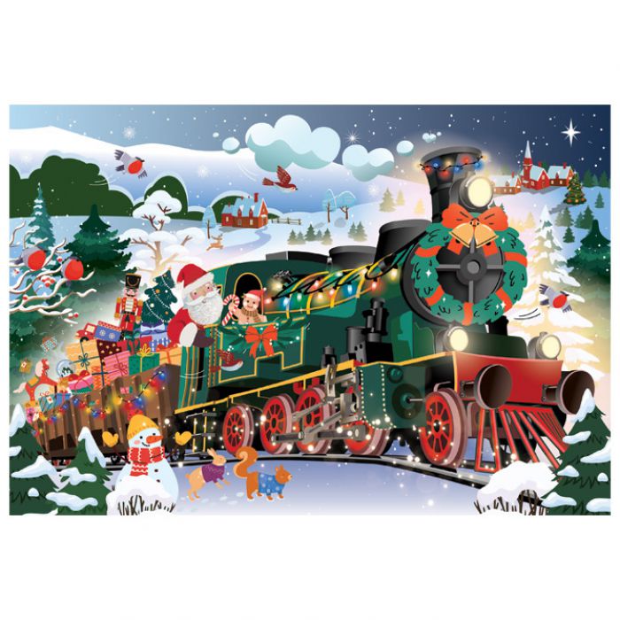 PUZZLE 250 KOM TUBA CHRISTMAS "SANTA`S TRAIN" INTERDRUK
