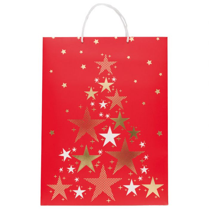 VREĆICE UKRASNE 30X41X12 CM NOVOGODIŠNJE REX-SAUL SADOCH SDHOT41-708H CRVENE