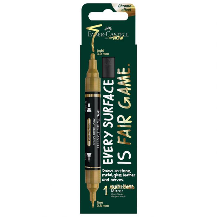 MARKER OBOSTRANI MULTIMARKER MIRROR FABER CASTELL 185965 ZLATNI BLISTER
