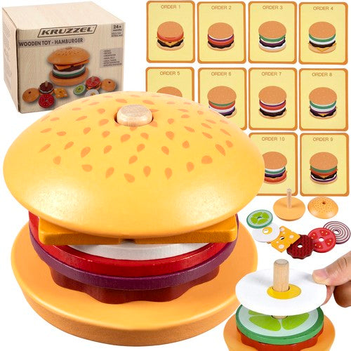 Drveni burger + igranje uloga s kartama