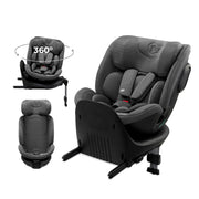 Kinderkraft autosjedalica XRIDER 2 i-Size 0-36 kg (40-150 cm) 360, siva