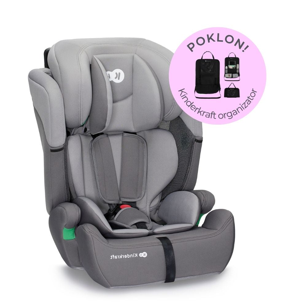 Kinderkraft autosjedalica Comfort Up i-Size 9-36 kg (76-150 cm), Grey